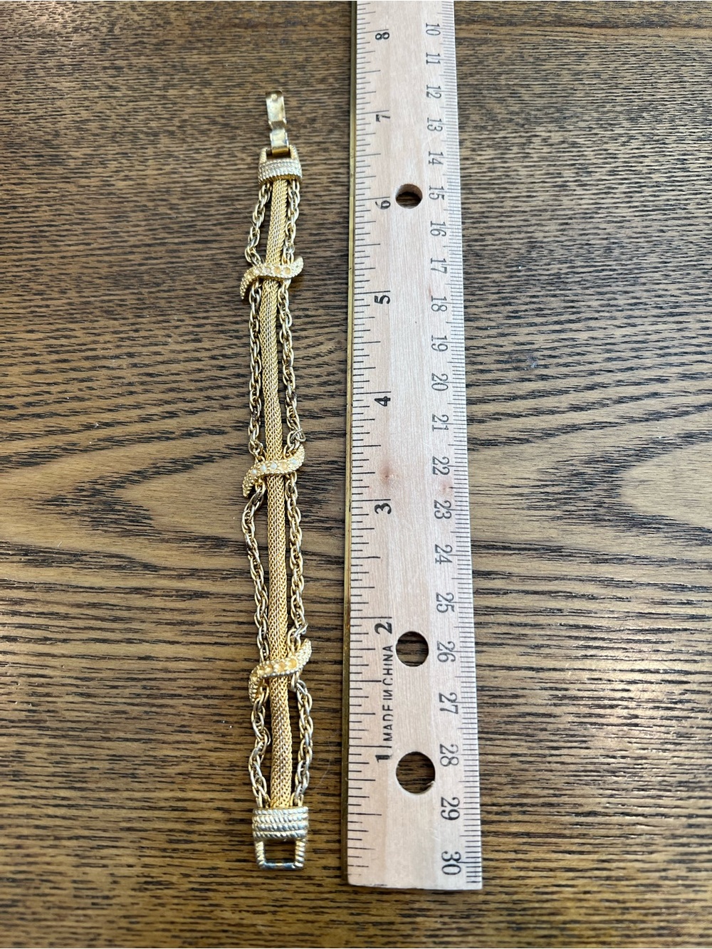 Gold-Tone Multi Strand Knot Bracelet